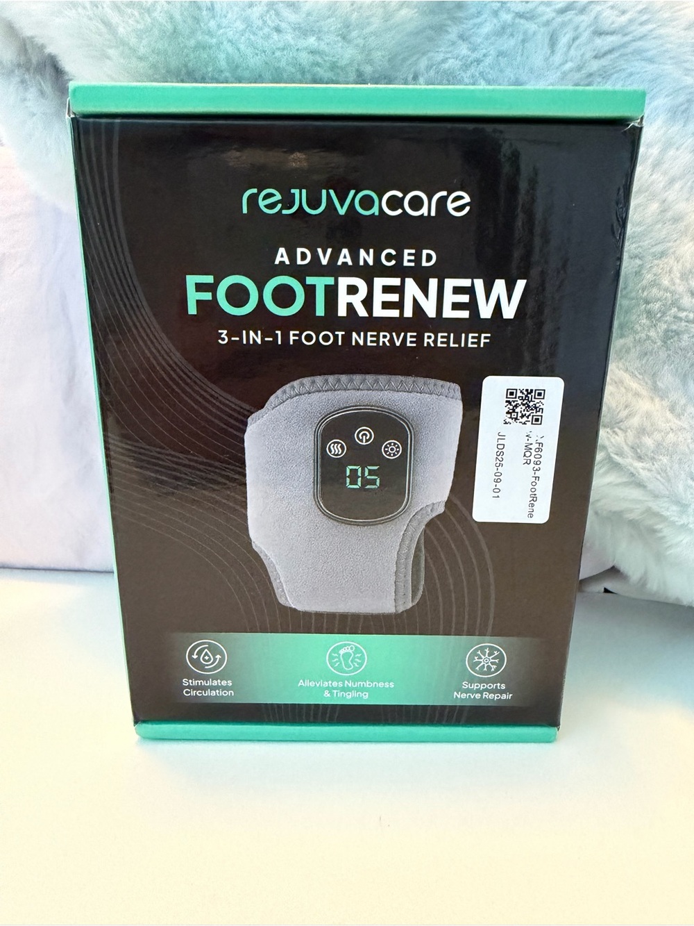 NWT Rejuvacare Advanced FootRenew 3-in-1 Foot Nerve Relief - Gray